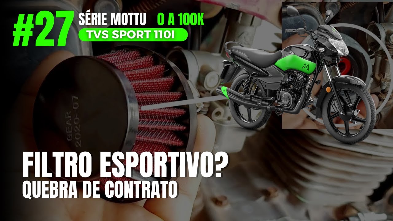 FILTRO ESPORTIVO NA MOTTU? | Série Mottu Sport TVS 100k EP 27