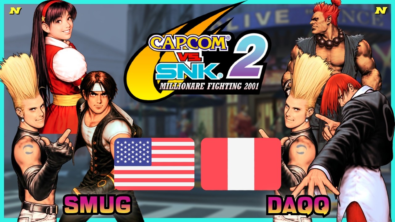 Capcom Vs. SNK 2 || SMUG 🇺🇸 VS 🇵🇪 DAQQ || FLYCAST FIGHTCADE 2
