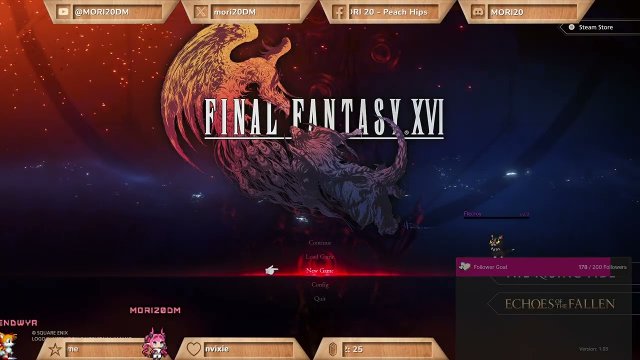[MORI20] Final Fantasy XVI | Part 1 | First Playthrough | !streamavatars | Dominant of Fire