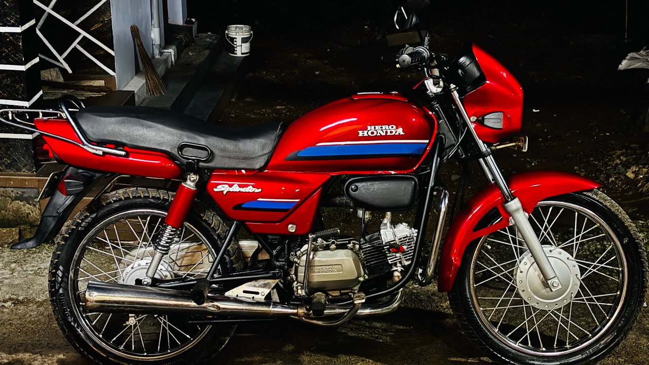 Splendor Restoration Video - Hero Honda Splendor 1999 Euro-1 (Red)