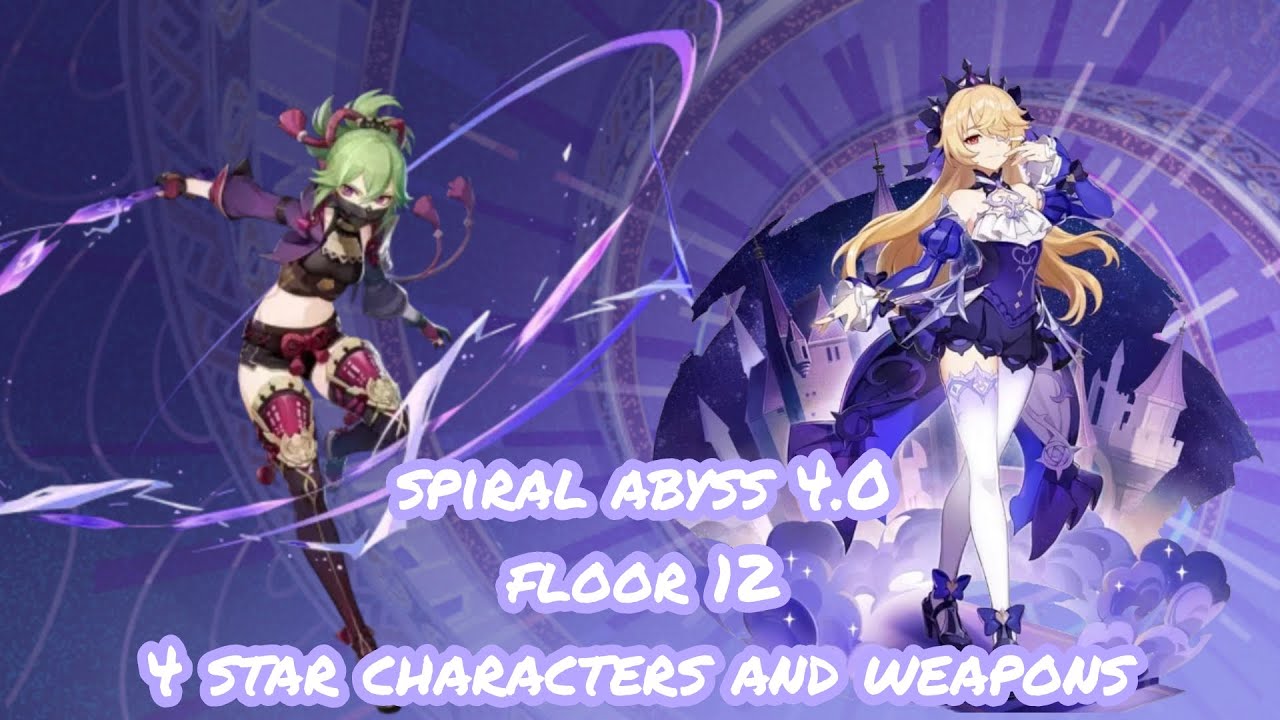 4 star characters and weapons | genshin impact spiral abyss 4.0 floor 12 9 stars