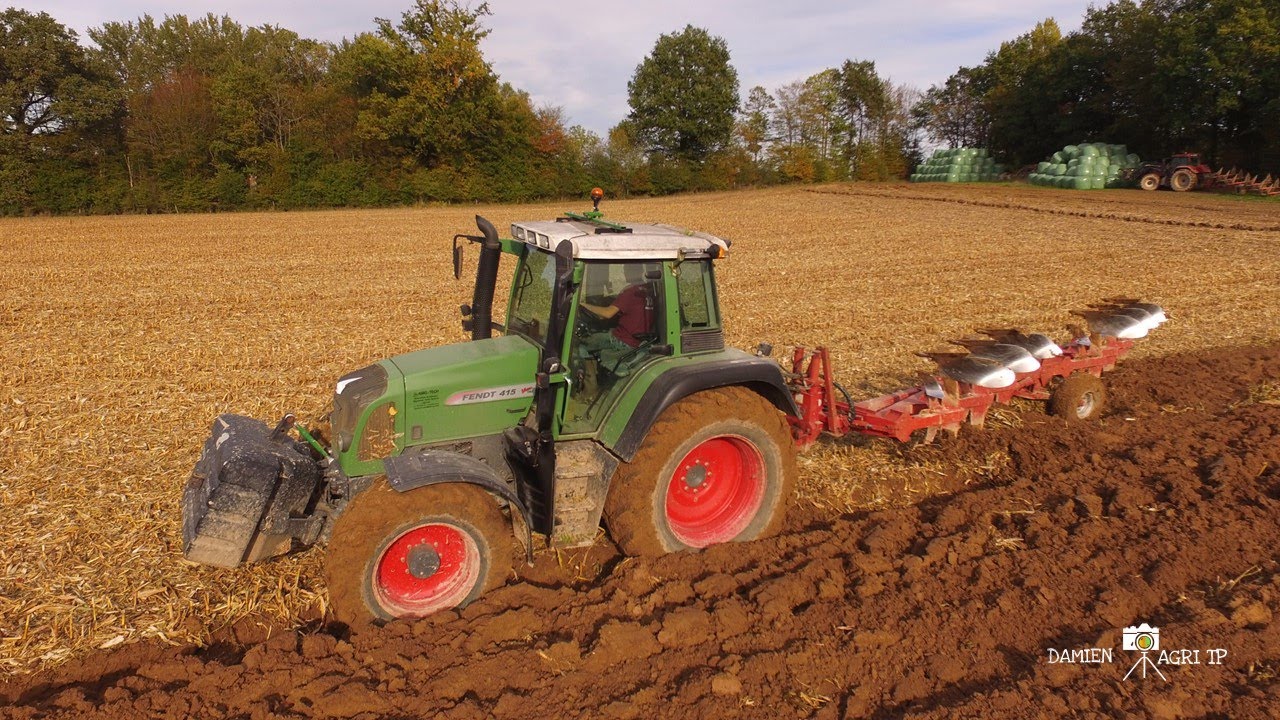 Labour d'hiver / Fendt 415 & charrue Naud 6 corps / Gaec du pont