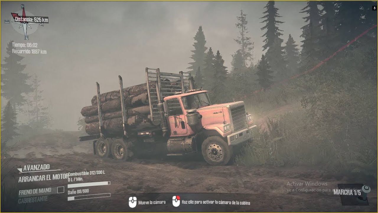 Amazing!!! Scania truck on extreme road - Spintires MudRunner polinefrd