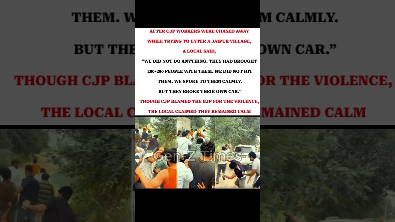 CJP workers were beaten by Bjp people and they had to run from their