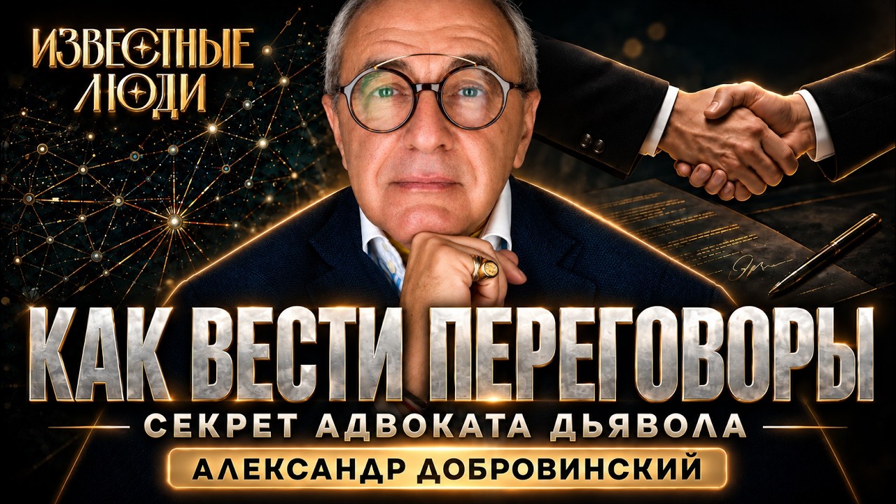 ГЛАВНЫЕ правила переговоров. СЕКРЕТ адвоката дьявола — Александр Добровинский.
