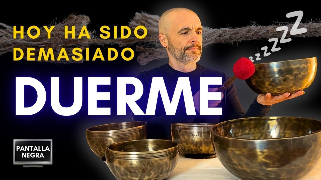 DUERME profundamente y vence el insomnio | CUENCOS TIBETANOS en pantalla negra SIN INTERRUPCIONES