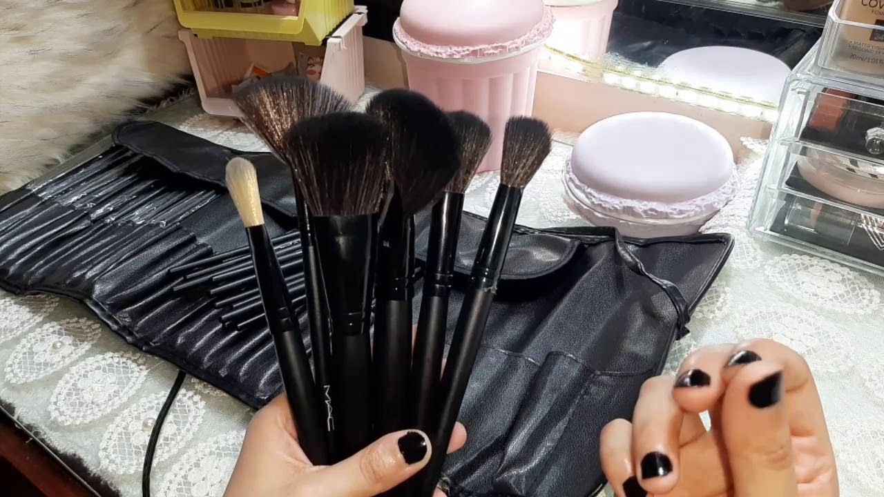 ريفيو فرش ماك ال 32 قطعة وشرح لاستخدام كل فرشه Mac brushes