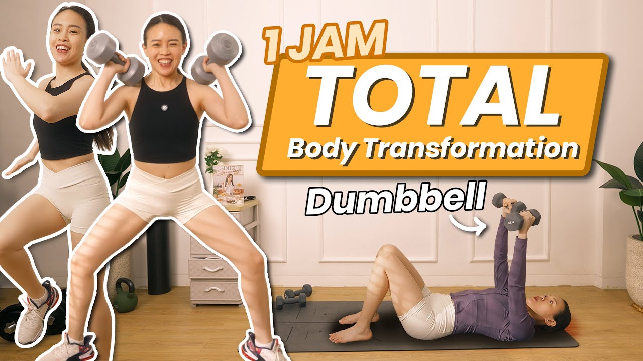 1 Jam Dumbbell Full Body Workout - Khusus yang Mau Hasil Maksimal !!