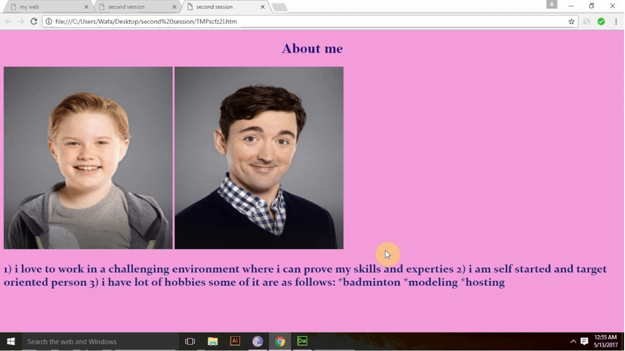 learning page