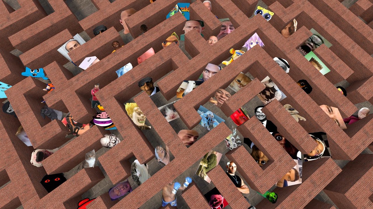 Nico's Nextbots Vs Me in Maze Gmod !!!