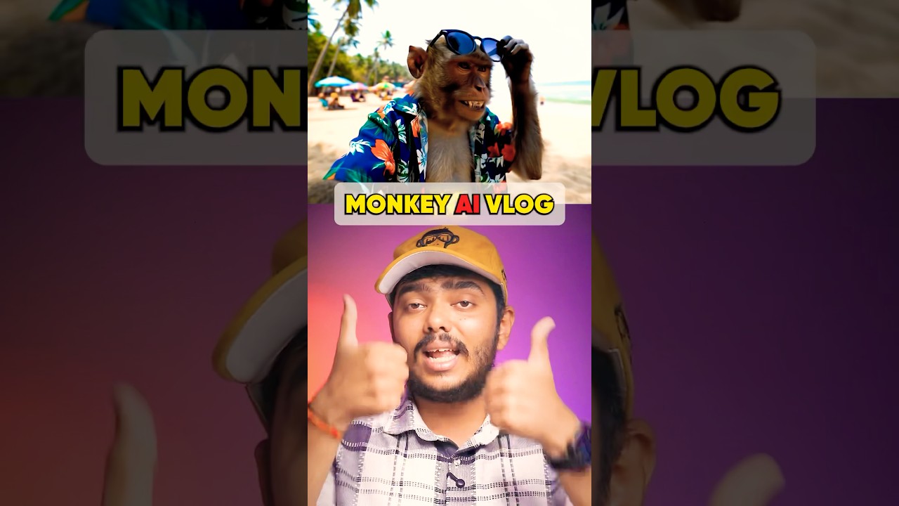 How to make Monkey Vlog with Ai 🐵 Monkey Vlog kaise banaye #aivlog #monkey