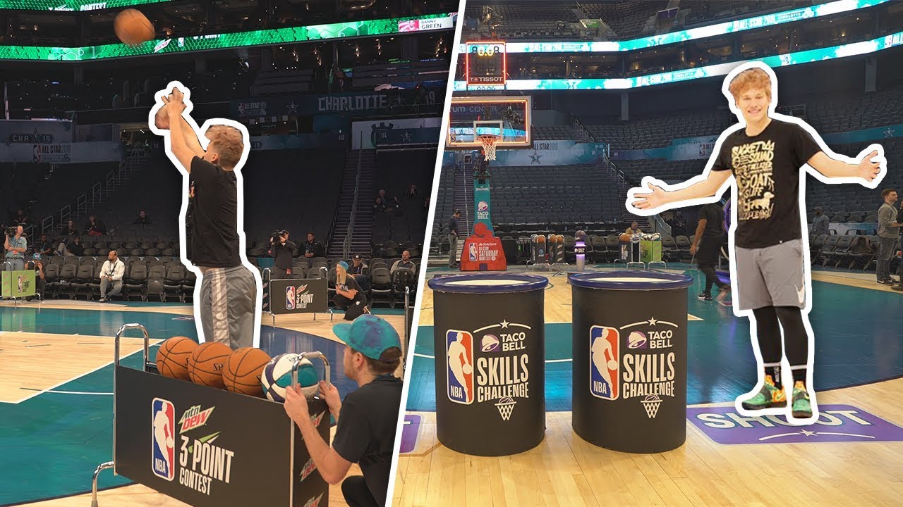 Playing in the OFFICIAL NBA ALL STAR Skills Challenge + 3PT Contest 2019