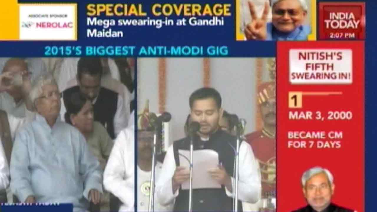 Nitish Kumar Takes Oath As Bihar CM