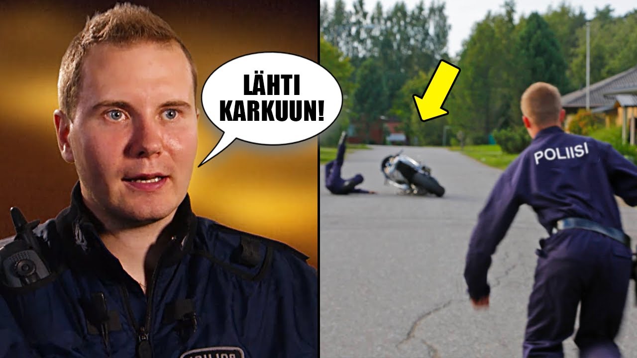 Älä ikinä lähde poliisia karkuun, tai käy näin...