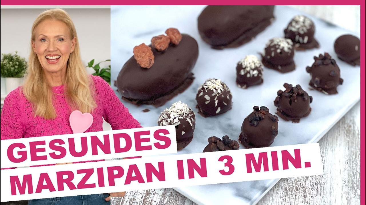 Nur 3 Zutaten ⭐️ Echtes Marzipan ⭐️ Hast DU so noch nie gegessen❗️Einfach köstlich ✅ Pralinen DIY