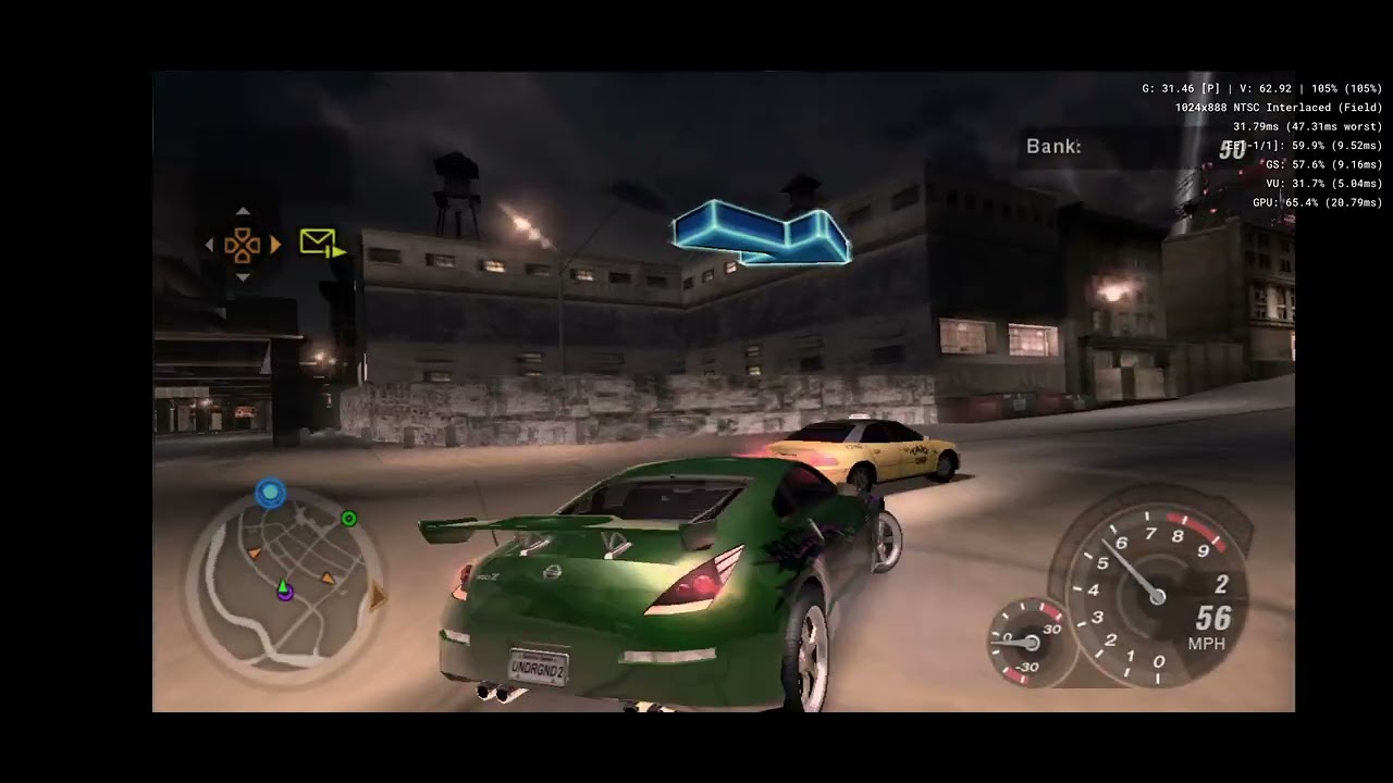 Emulador PS2 Android Galaxy A56 test. Need for Speed Underground 2