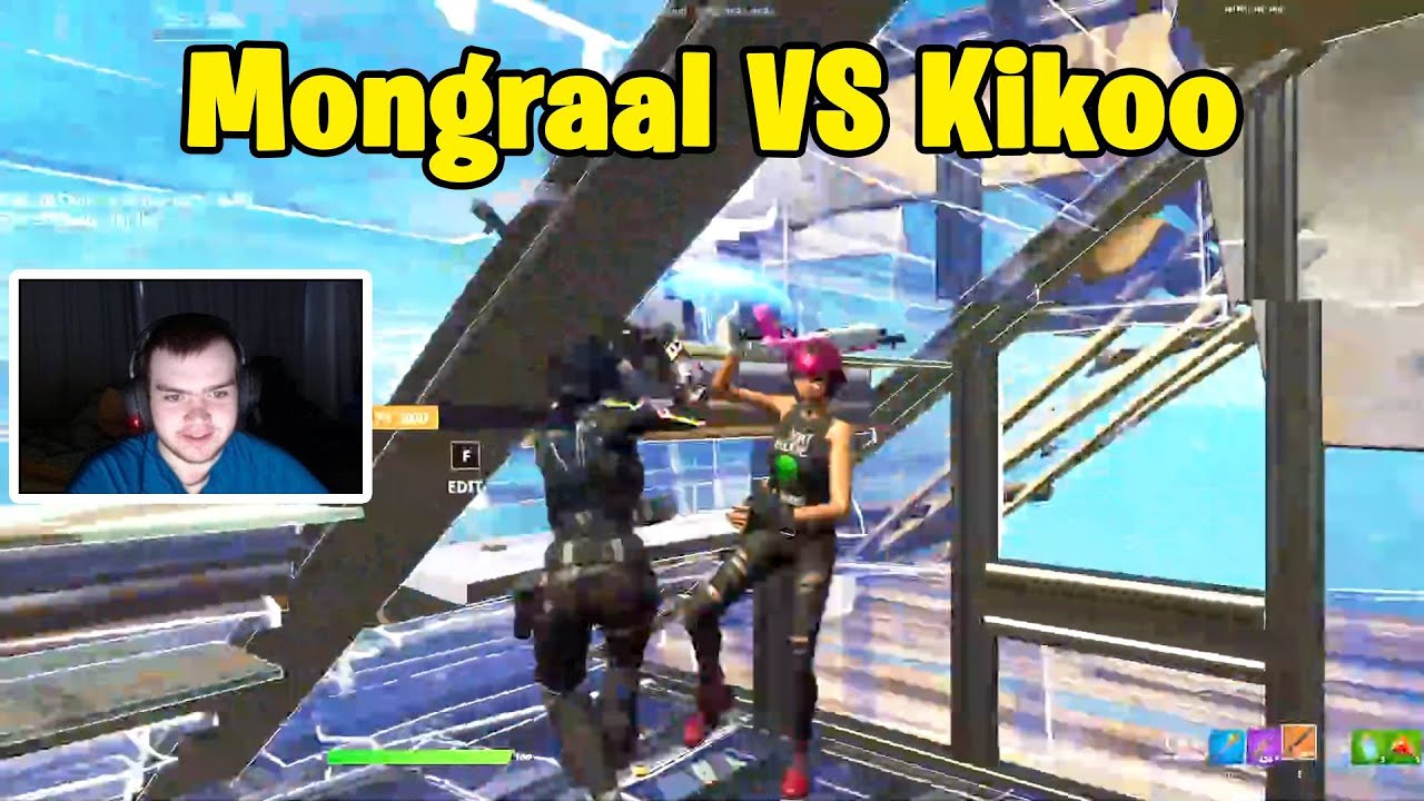 Mongraal VS Wave Kikoo 1v1v1 Realistic PvP!