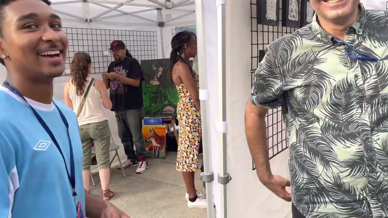 Brandon Baghaee meet other Persian & Black artists @ Toronto Outdoor Art Fair - Canada July 15, 2022