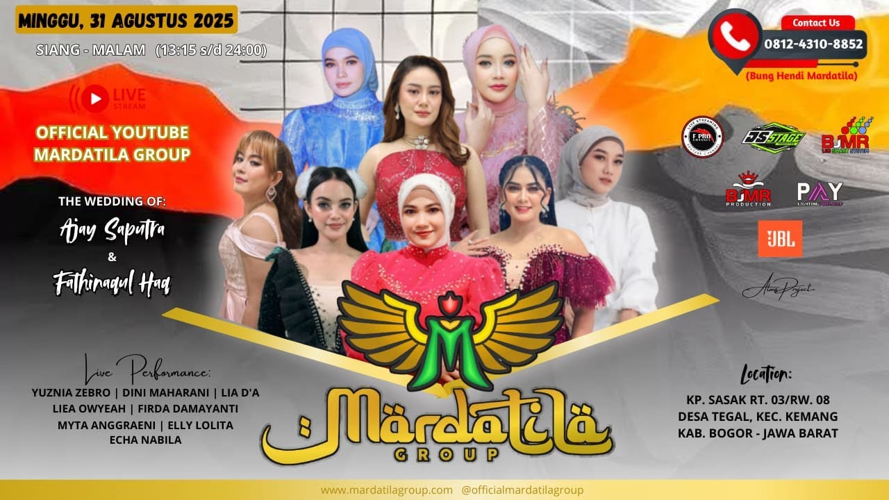 KONSER MARDATILA GROUP (MALAM)  - WEDDING AJAY & FATHIN 31/08/2025  | KP. SASAK DESA TEGAL BOGOR