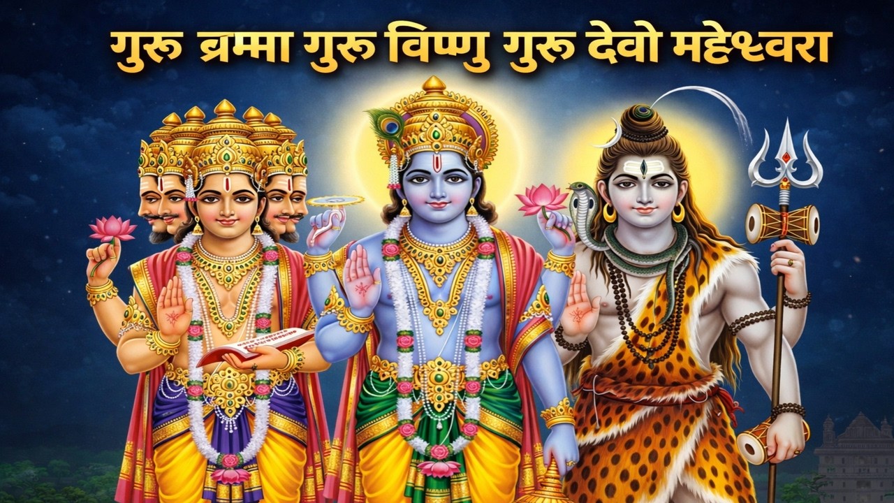 Guru Mantra गुरु ब्रह्मा गुरु विष्णु गुरु देवो महेश्वर