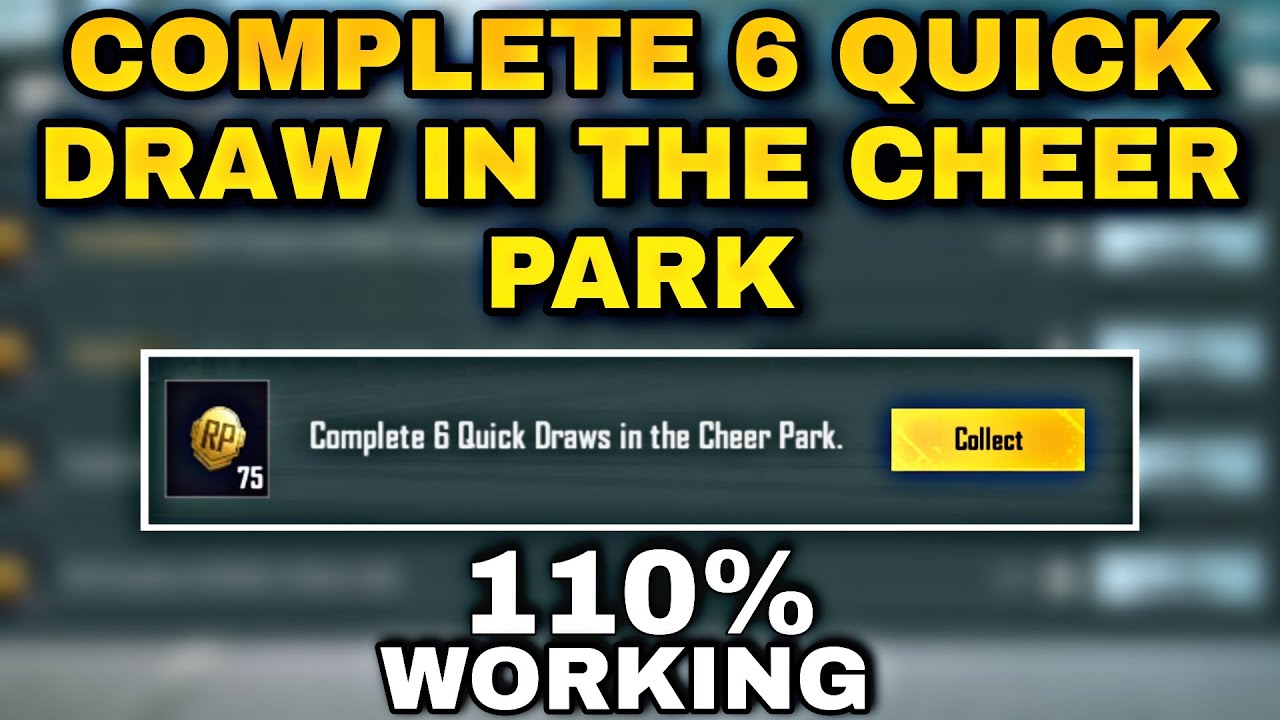 COMPLETE 6 QUICK DRAW IN THE CHEER PARK