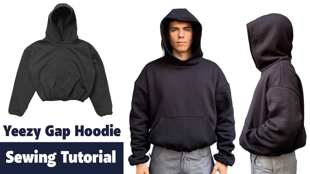 How to sew a Yeezy GAP type Hoodie | Sewing tutorial for an oversize hoodie