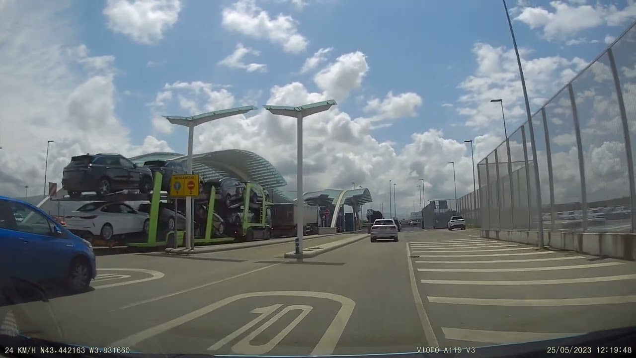 Santander Ferry Port, Spain - Exit from Port onto Motorway