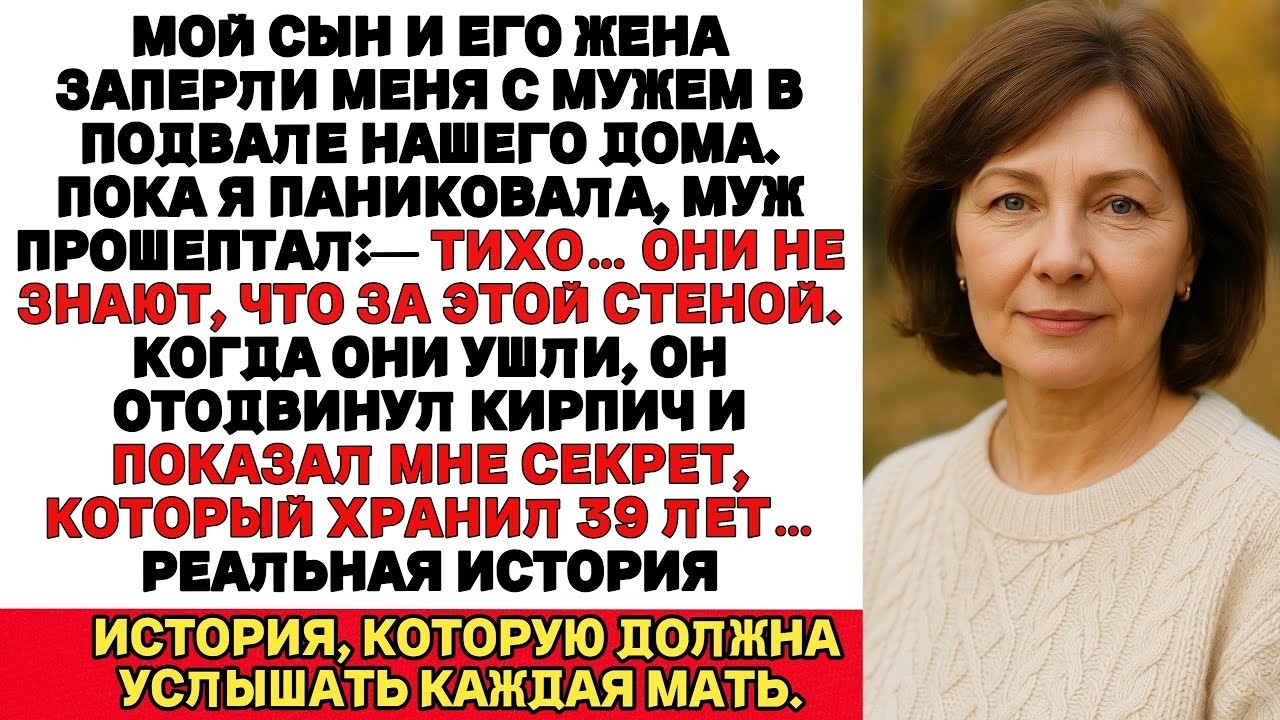 Наш собственный сын запер нас в подвале. Но мой муж прошептал: «Тише… У меня есть секрет…»