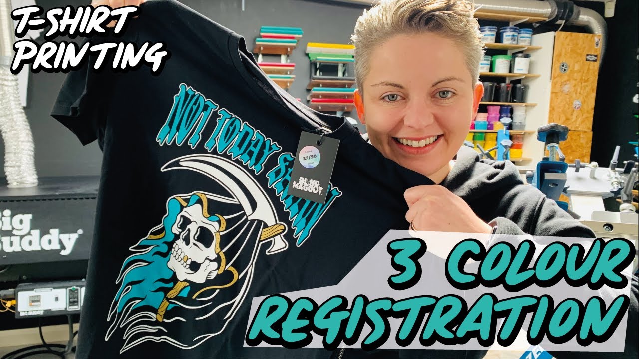 How to register multi colour images for screen printing.