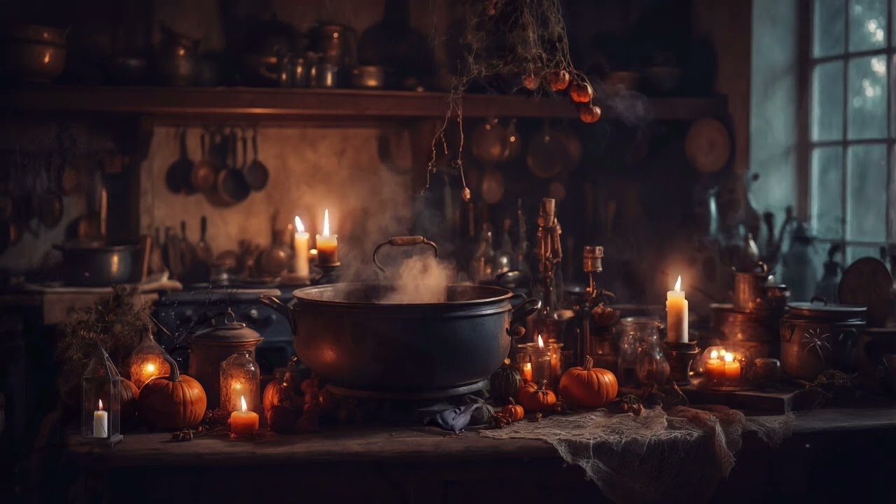 Spooky Witch's Kitchen: 🎃 Ultimate Halloween ASMR & Ambience! 🧙🏻👻