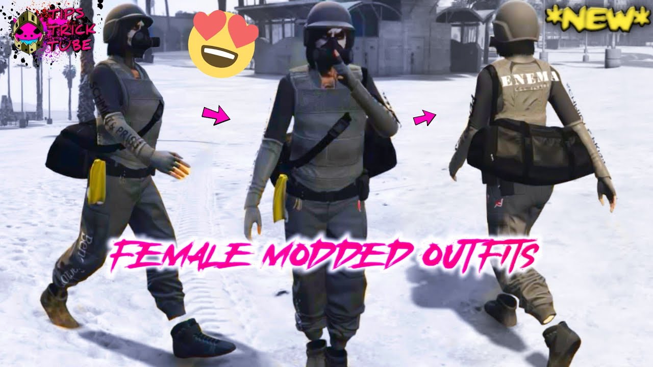 GTA 5 ONLINE HOW TO GET RACING LOGOS FEMALE MODDED OUTFITS! (Gta 5 Clothing Glitches)