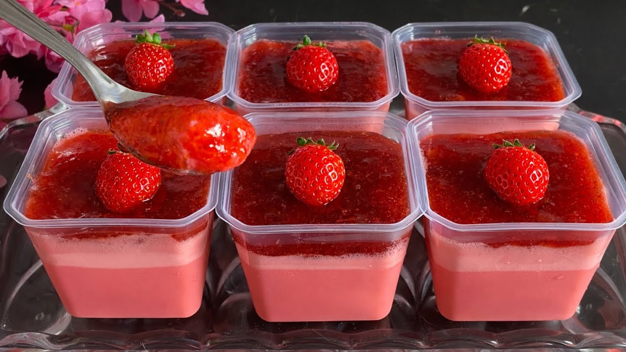 ✅ 🍓 Sobremesa Gelada de Morango que Derrete na Boca | Refrescante e Irresistível