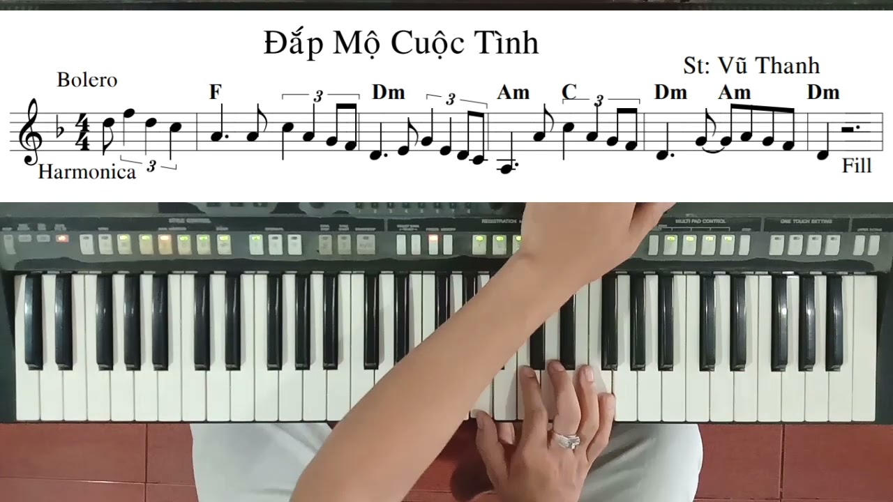Hướng dẫn đệm hát | Bài: ĐẮP MỘ CUỘC TÌNH | St: Vũ Thanh | Ku Tèo Piano.