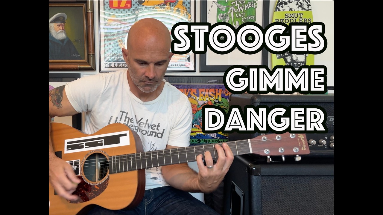 Gimme Danger Iggy + The Stooges Guitar Lesson + Tutorial [Acoustic]