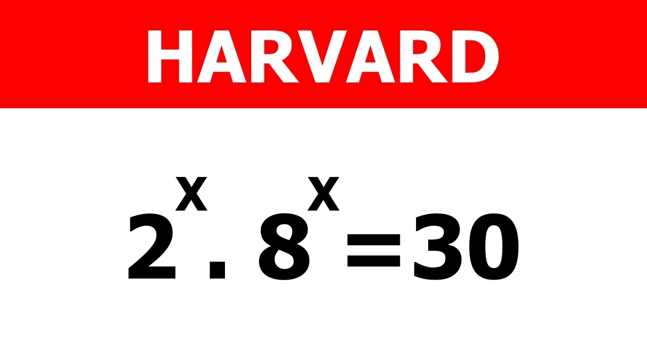 HARVARD | Este Problema Parece Fácil Pero Muchos Fallan x=?