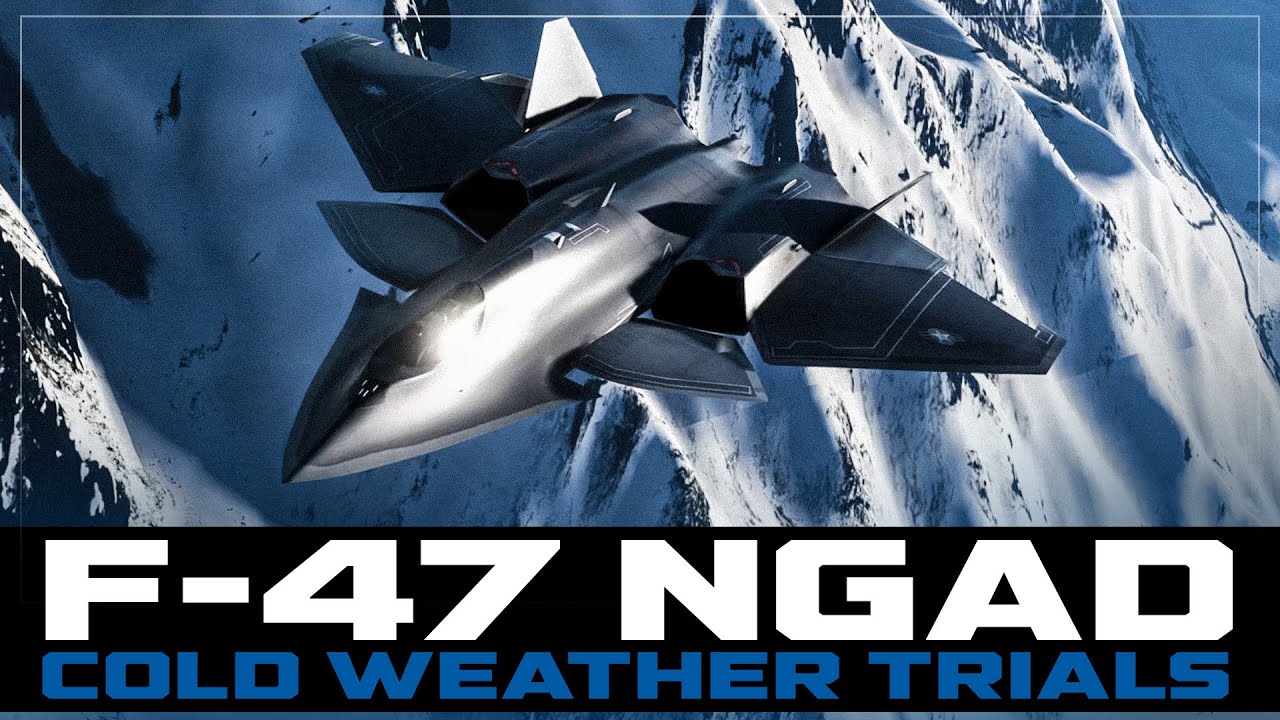 An F-47 Next Generation Air Dominance prototype conducts cold weather testing. #f47 #ngad #usa