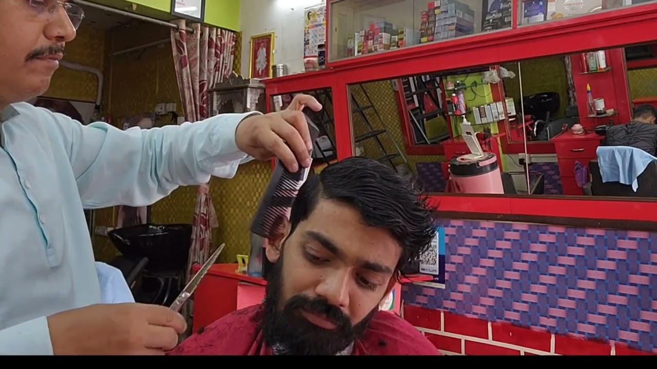 Straight Best Haircut and Trem shave/[2026]Extremely Best Long Madam Haircuts Trem shave/daddy barb.