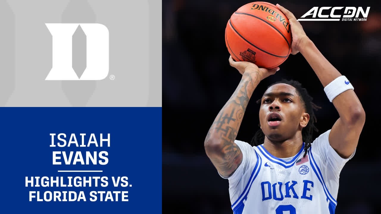 Duke's Isaiah Evans Highlights vs. Florida State