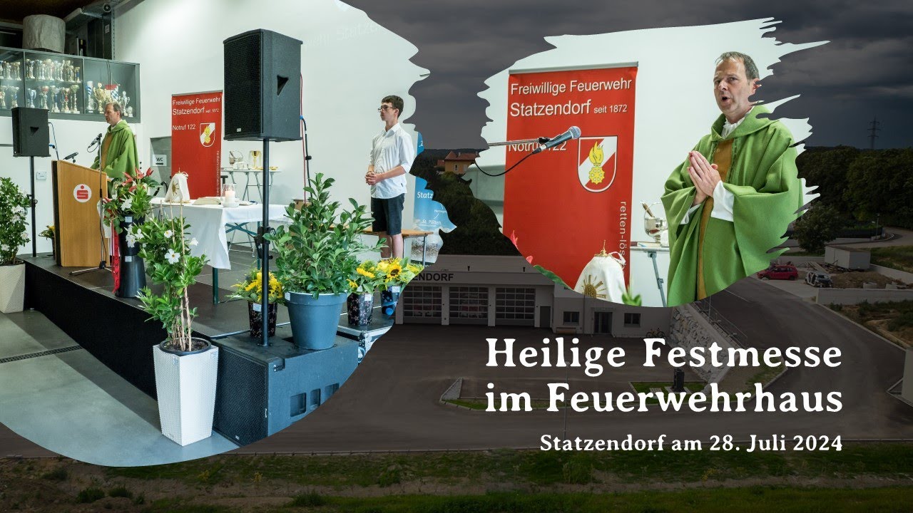 Feldmesse im neuen Feuerwehrhaus in Statzendorf