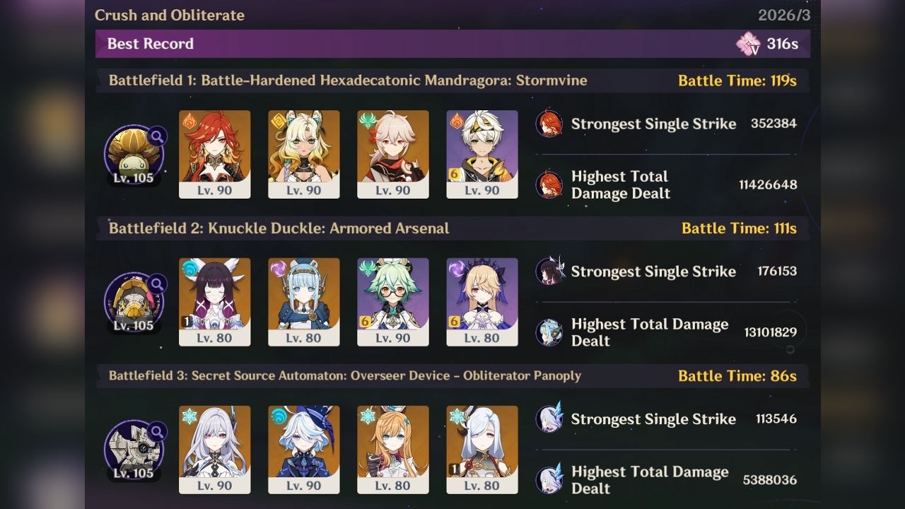 Stygian Onslaught Luna V/6.4 Fearless F2P Clear | Genshin Impact