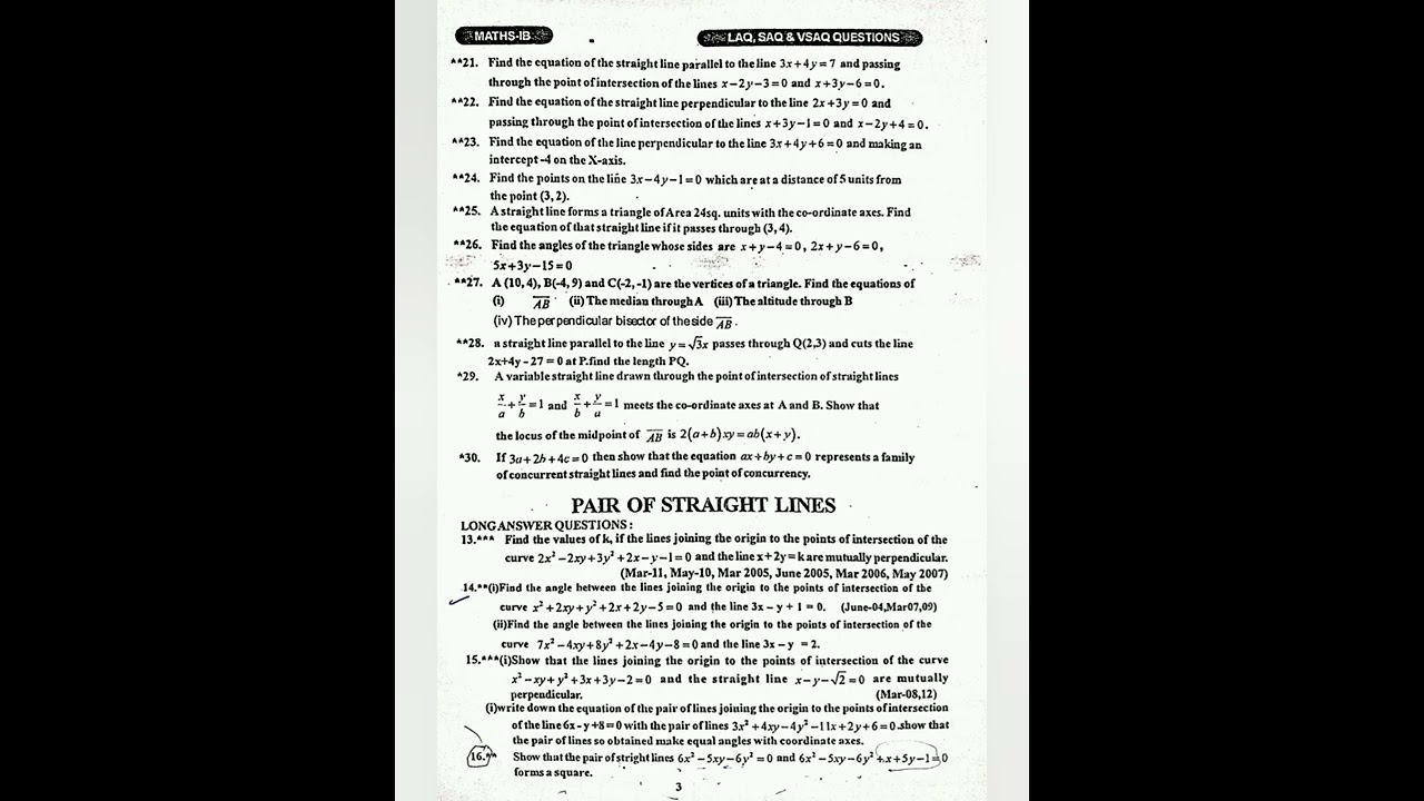 Ap inter 1st year Maths 1B important questions 2022