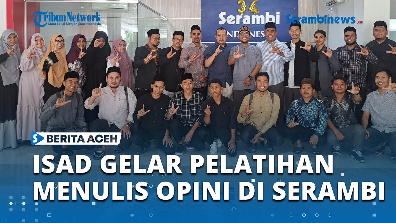 ISAD Aceh Gelar Pelatihan Menulis Opini di Serambi Indonesia, Pemred Sampaikan Hal Ini