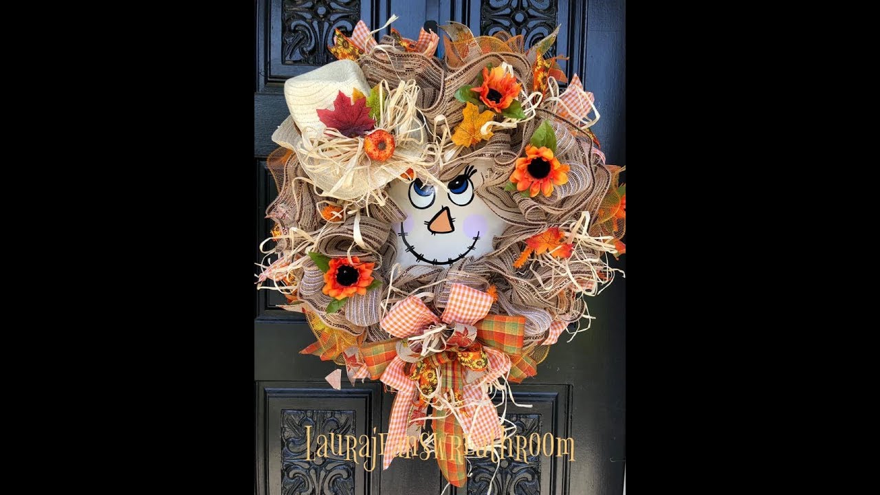 Making the Scarecrow Kit with Laura Jeans Wreath Room with Special Guest Aunt Mary