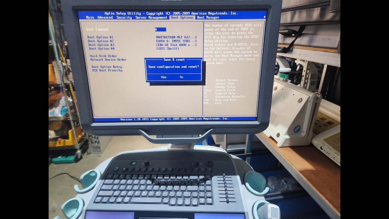 Siemens Acuson SC2000  bios setting