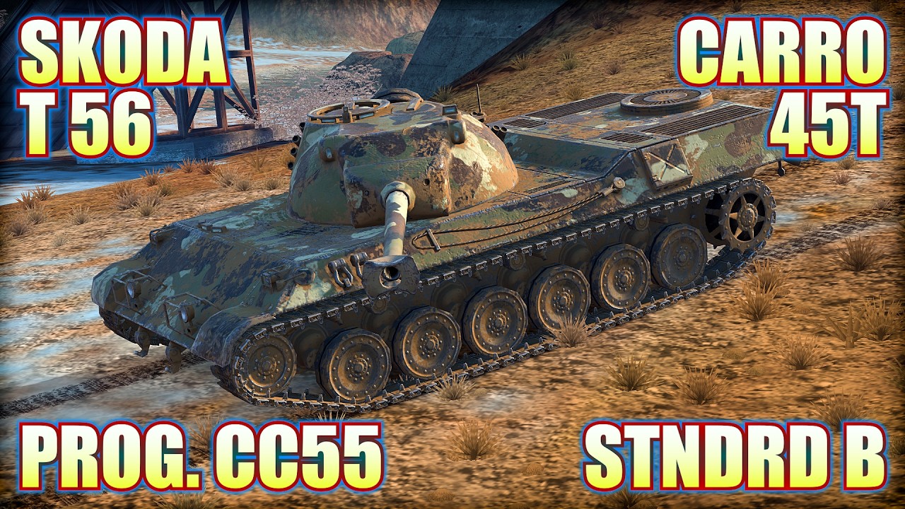 CARRO 45T ● SKODA T 56 ● PROGETTO CC55 ● STANDARD B | World of Tanks Blitz Replays