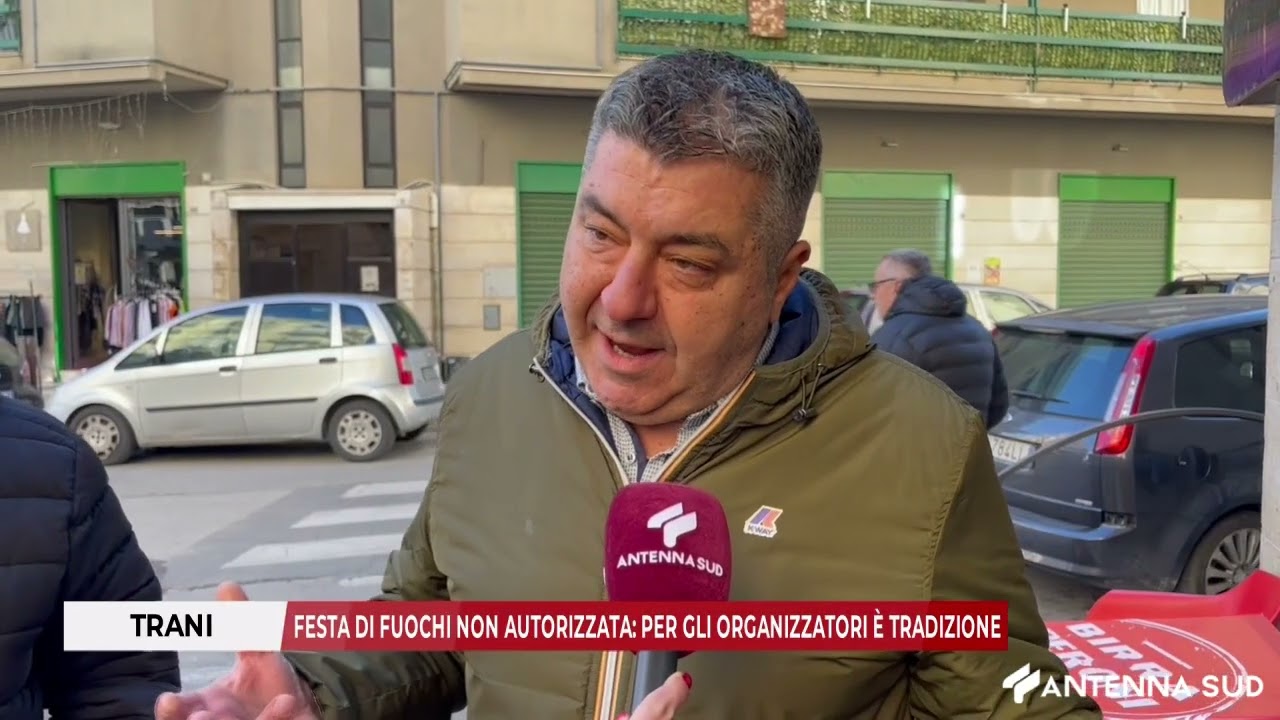 30 DICEMBRE 2204 - TRANI, FESTA DI FUOCHI NON AUTORIZZATA: PER GLI ORGANIZZATORI È TRADIZIONE