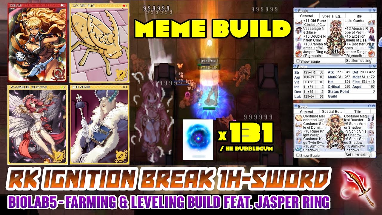 131 Cursed Fragments Challenge in 15 mins/1 HE Bubblegum - iRO SV.Chaos–RK Ignition Break Meme Build