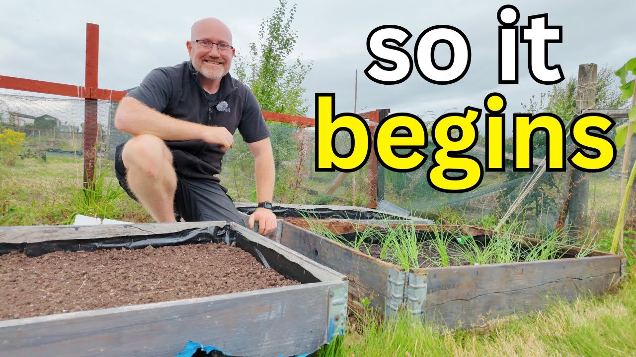 Starting a New Allotment | Plot 2 Setup, Building Raised Beds & First Crops Planted