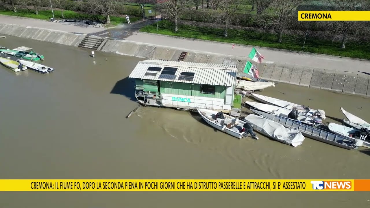 Il fiume Po (CR), dopo la seconda piena in pochi giorni, si è assestato