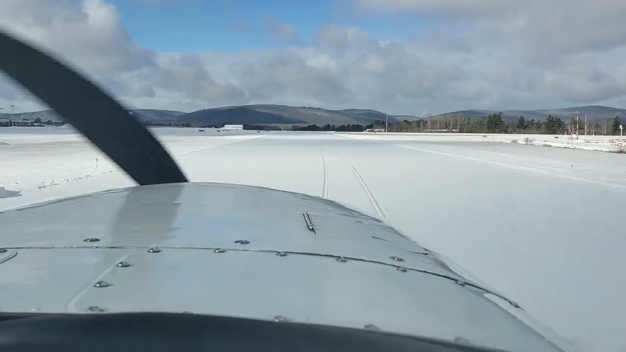 Example of a contaminated runway. Used brakes very lightly at the end of the rollout.